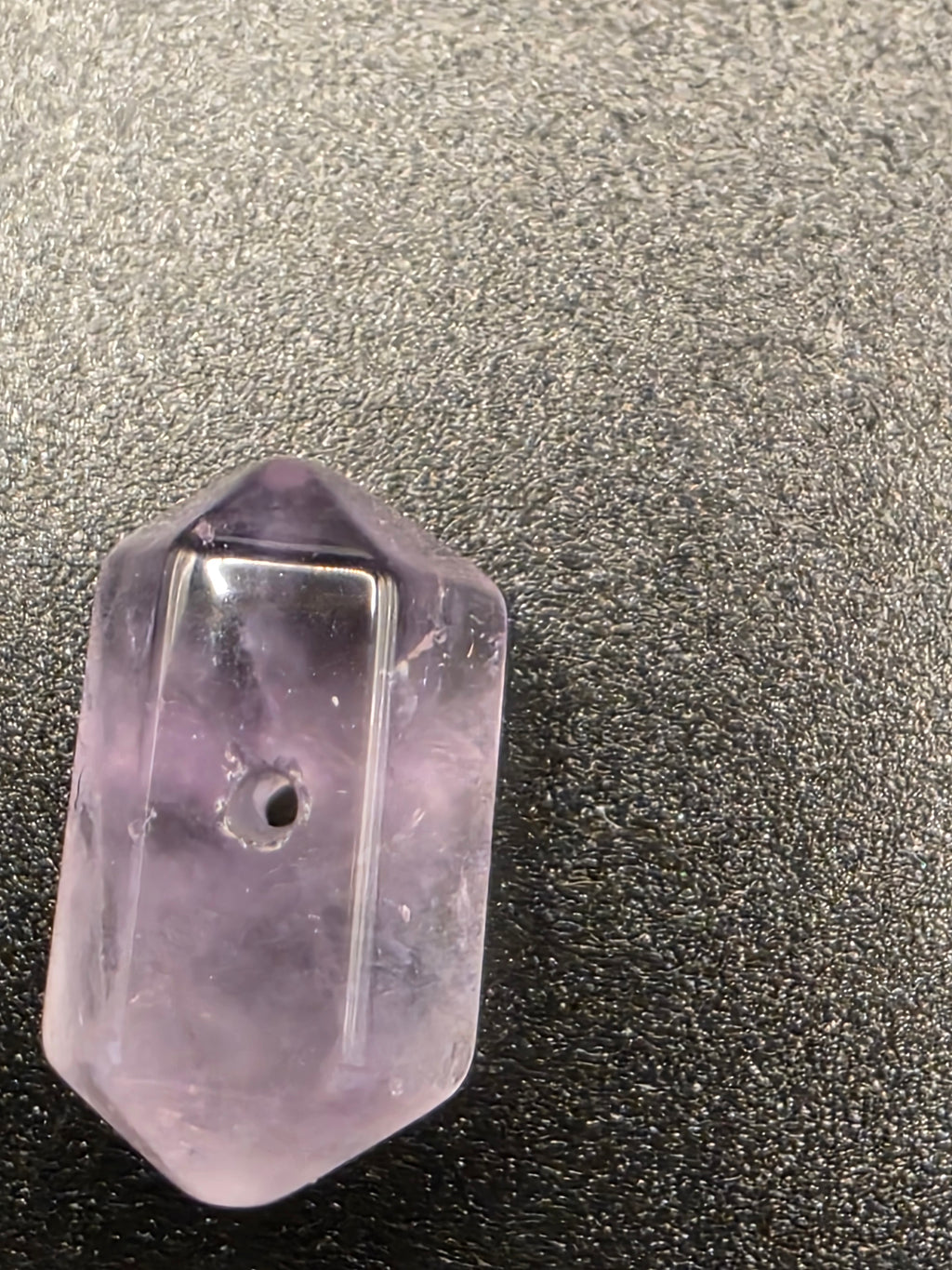 Amethyst — 15x6mm Double Point Focus Bead  Available for Custom Design
