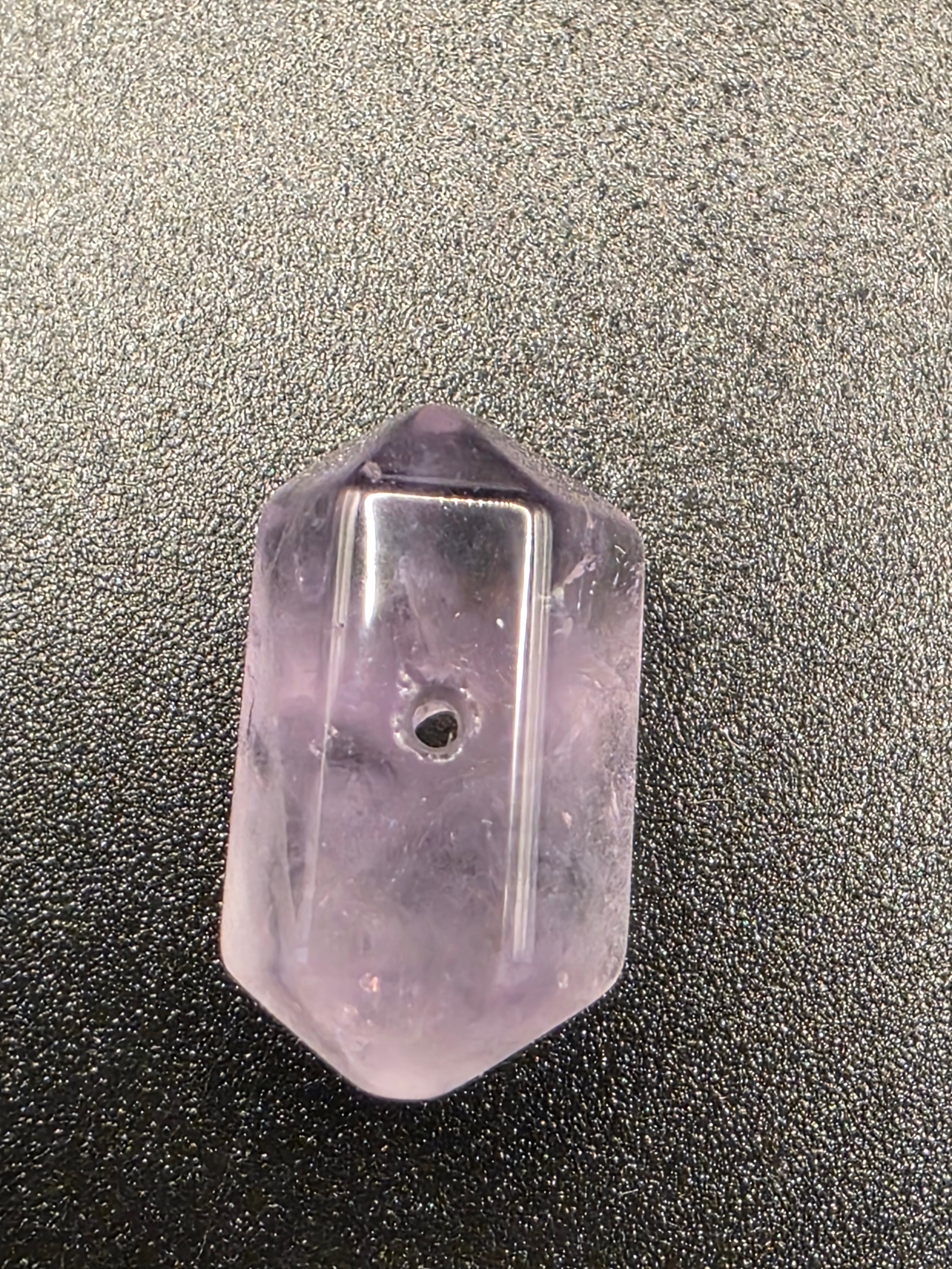 Amethyst — 15x6mm Double Point Focus Bead  Available for Custom Design