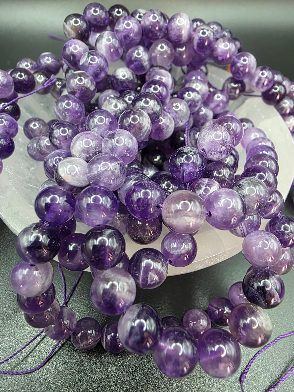 Amethyst 8mm Beads  Available for Custom Design