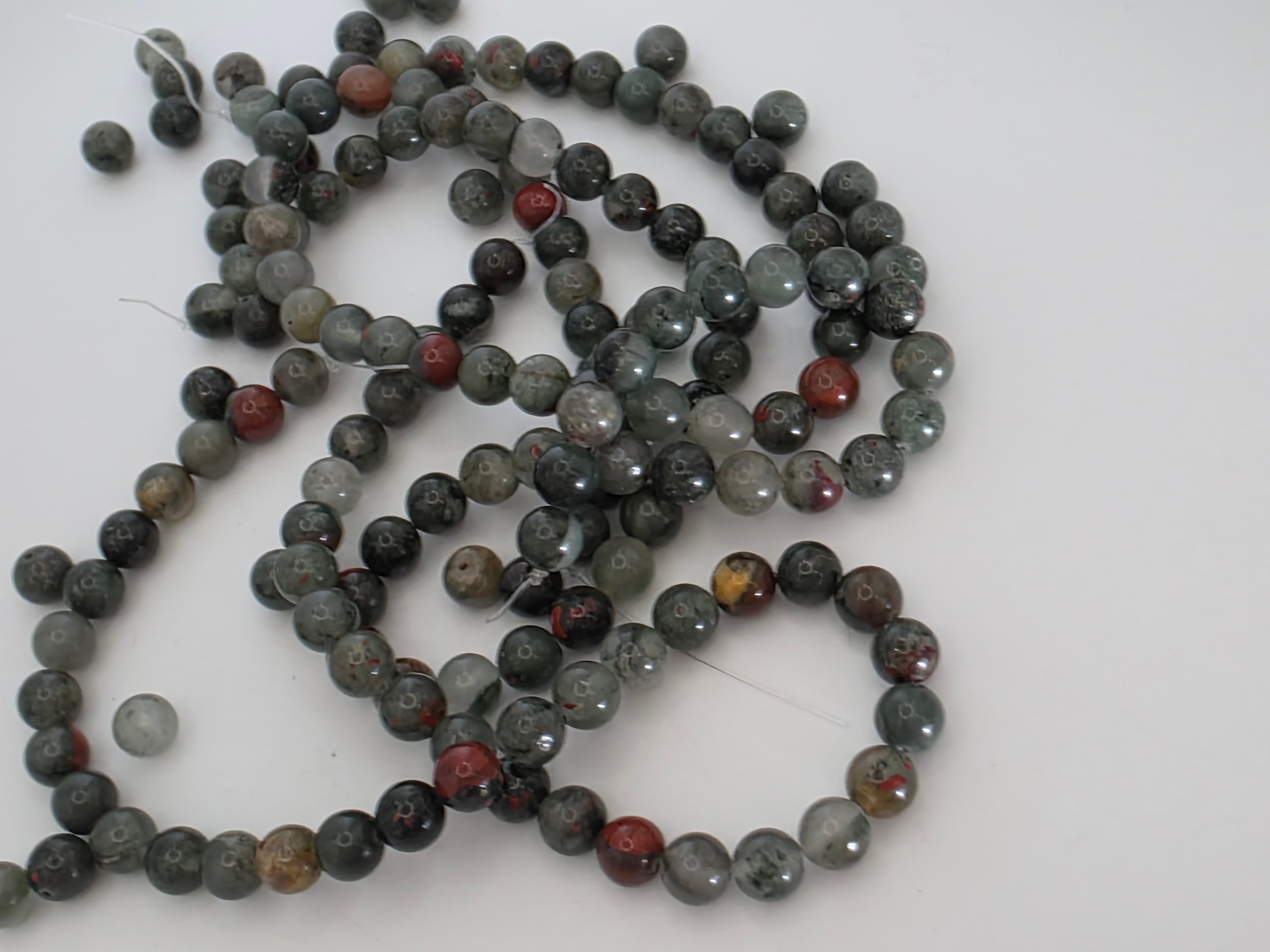 Bloodstone - 8mm Beads  Available for Custom Design