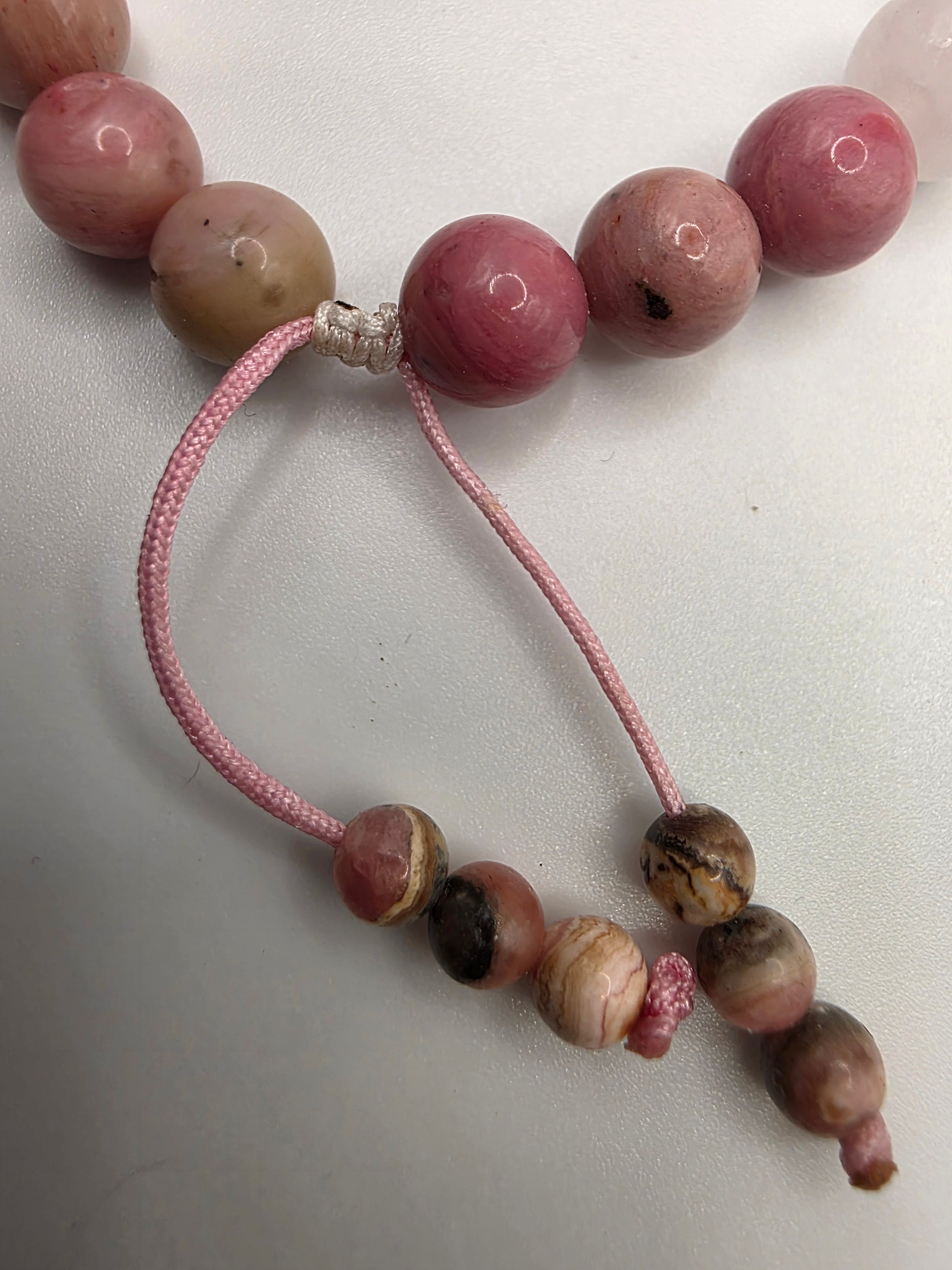 Rhodolite & White Jade Adjustable Bracelet  Matching Piece | Heart-Centered Wear