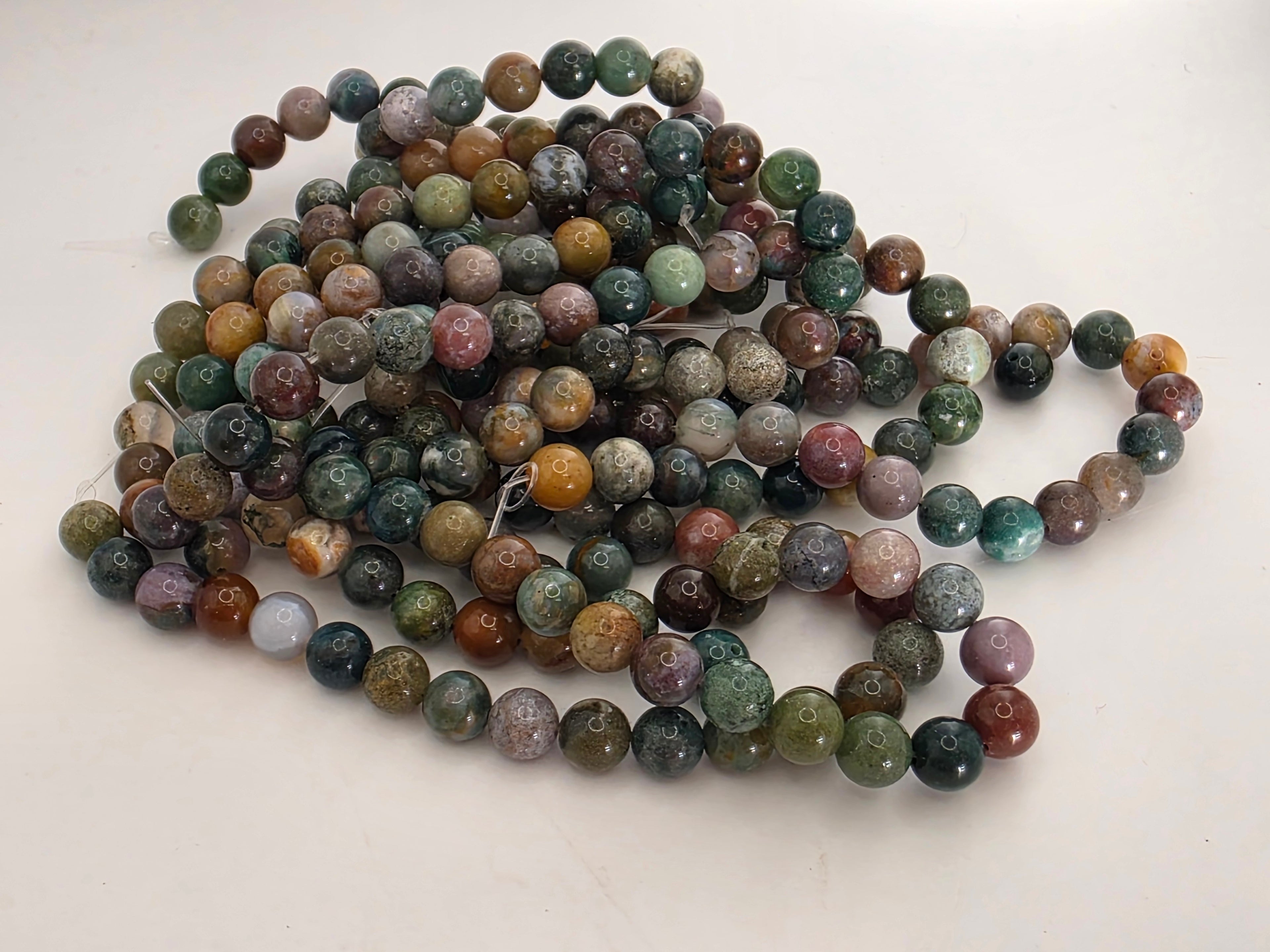 Indian Agate -  8mm Beads  Available for Custom Design