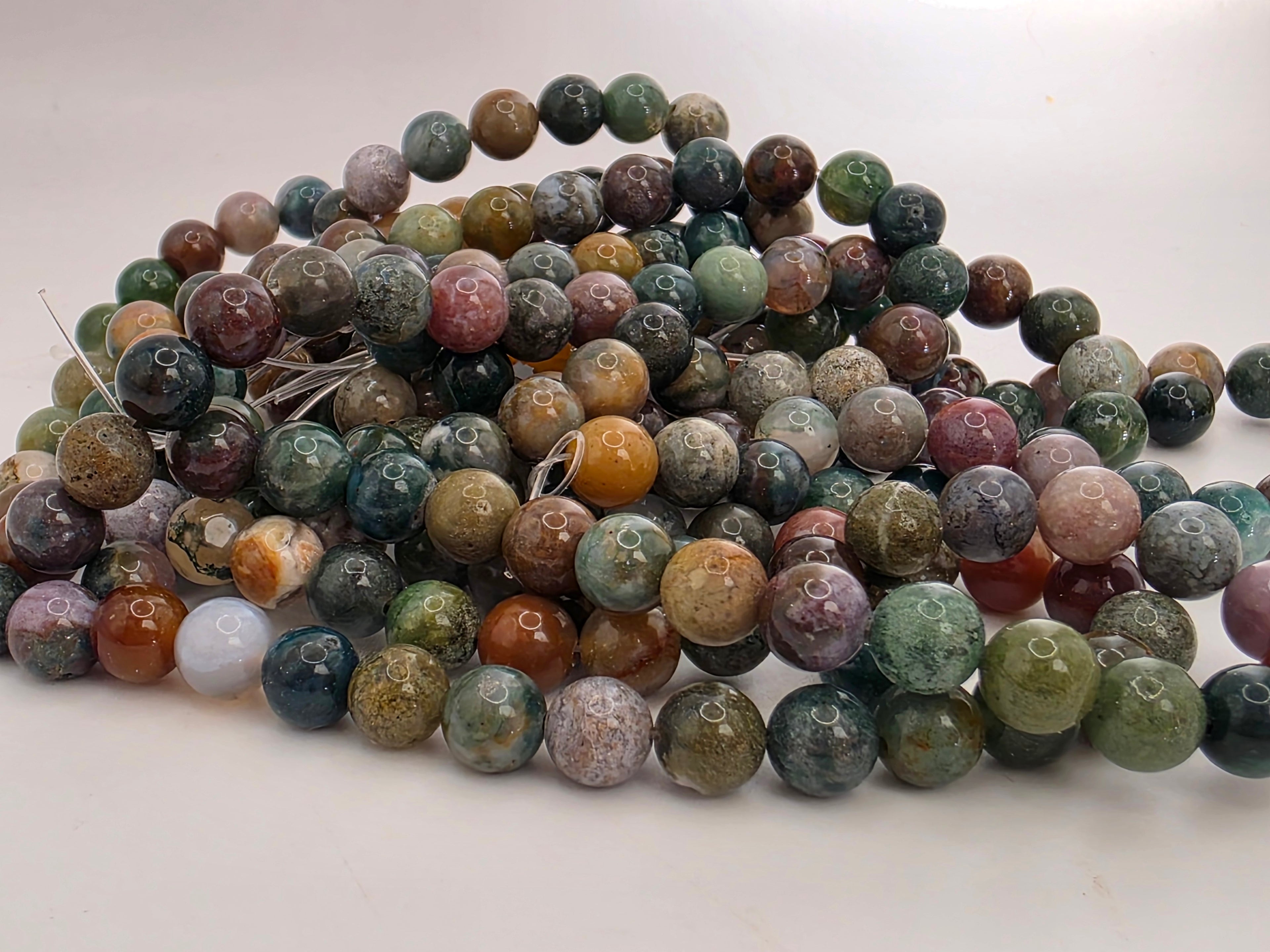 Indian Agate -  8mm Beads  Available for Custom Design