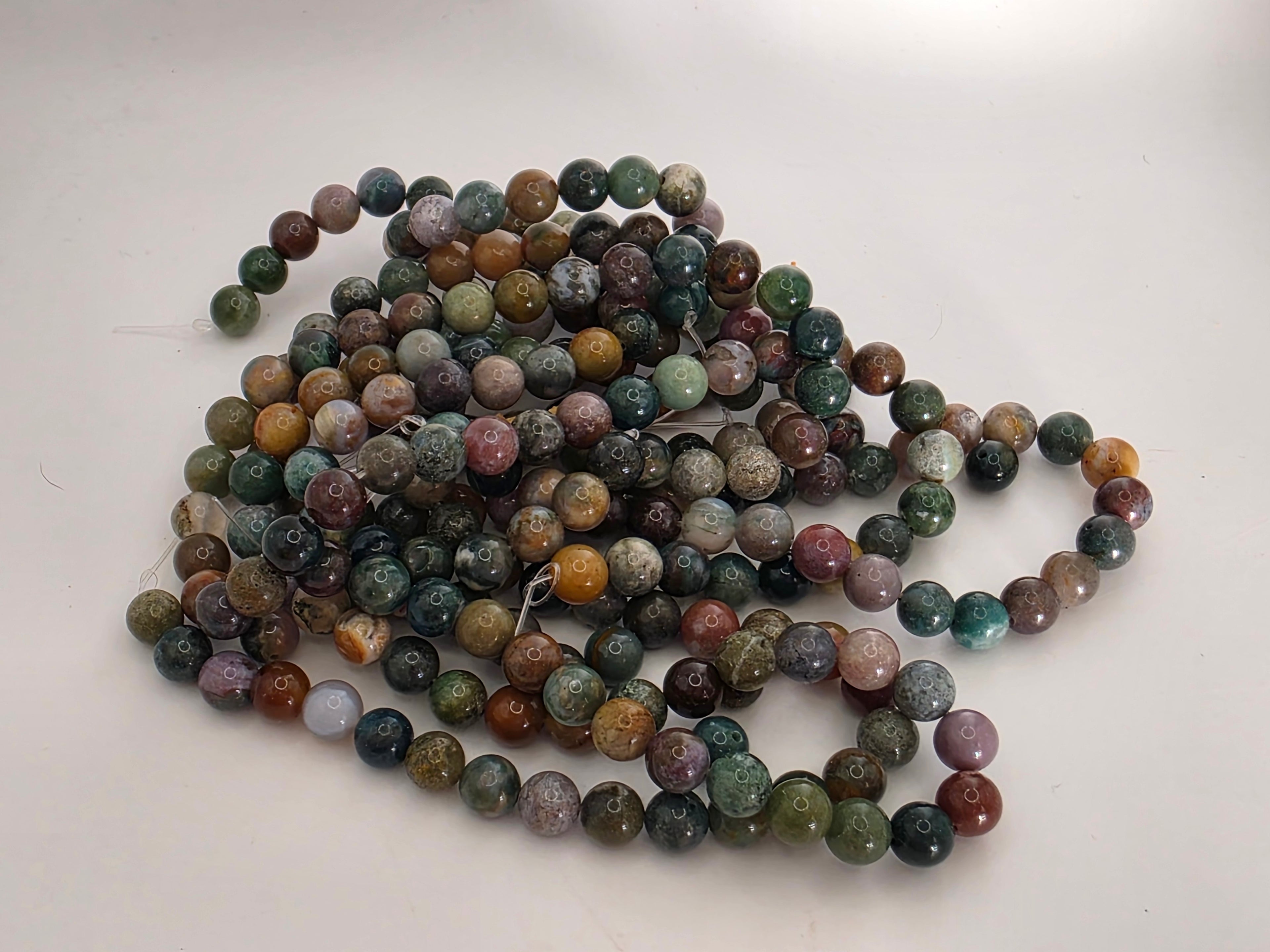 Indian Agate -  8mm Beads  Available for Custom Design