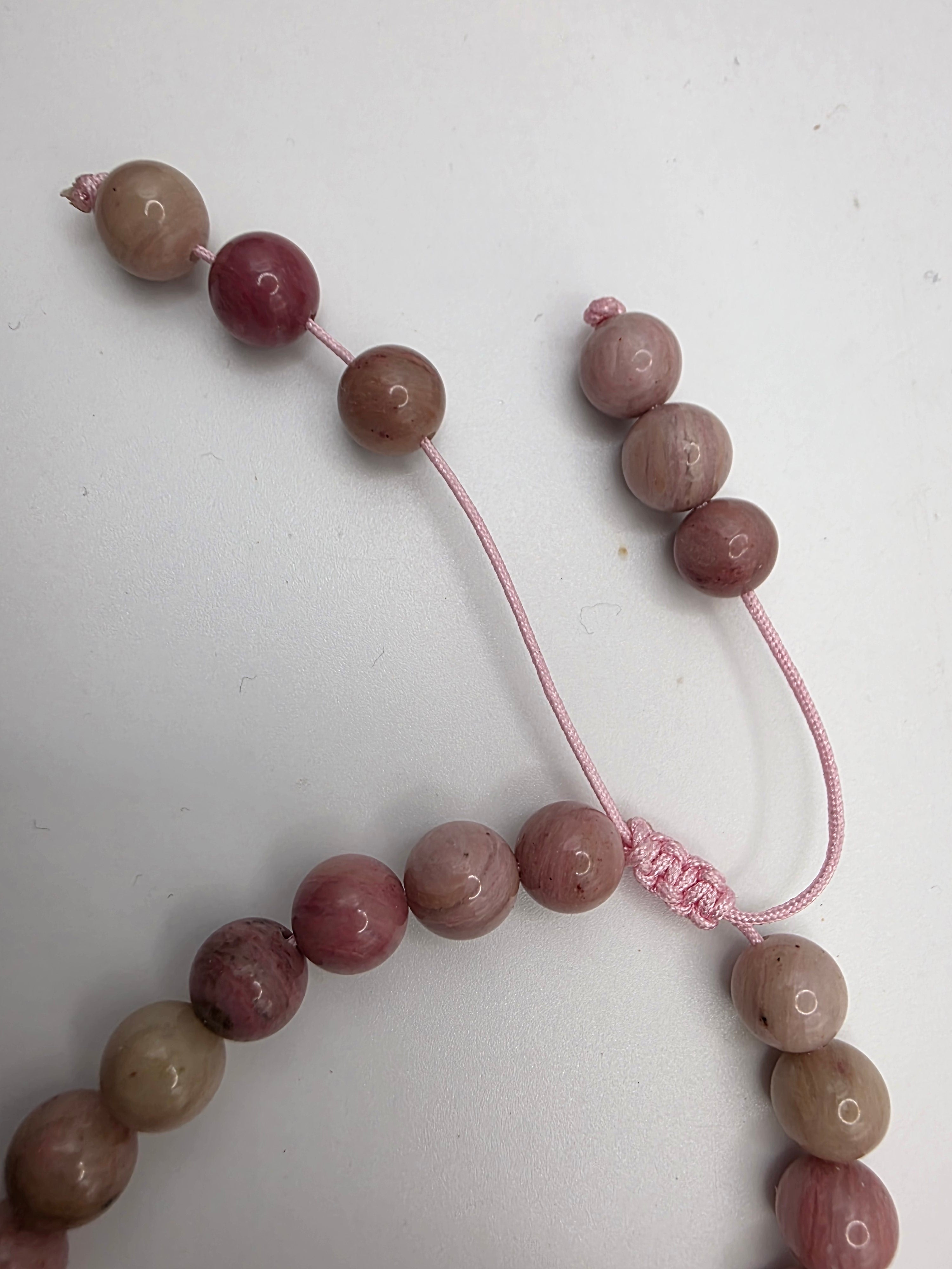 Rhodolite & Selenite Star Adjustable Bracelet  Heart Strength • Soft Illumination • Emotional Balance