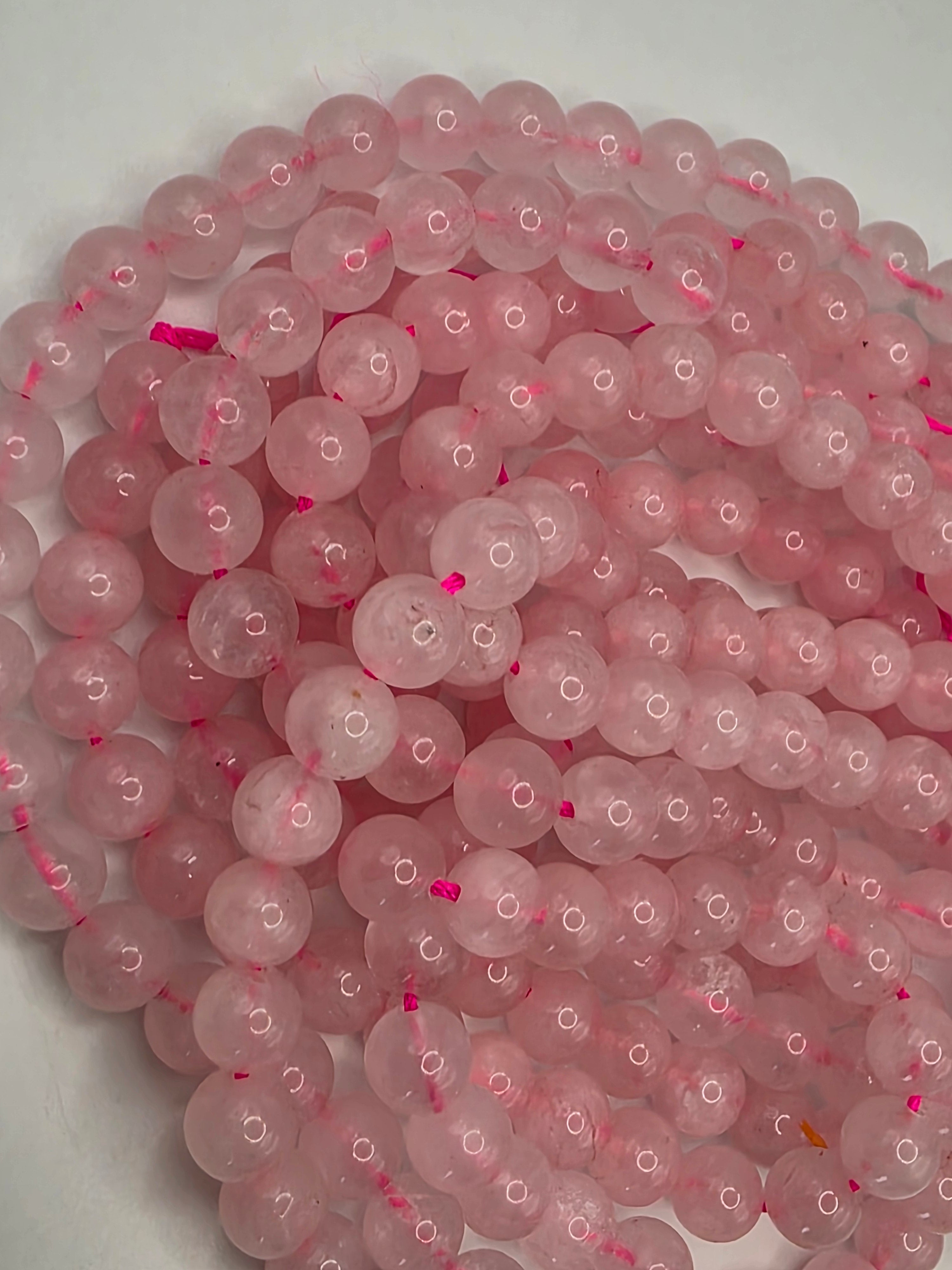 Rose Quartz 8mm Beads  Available for Custom Design
