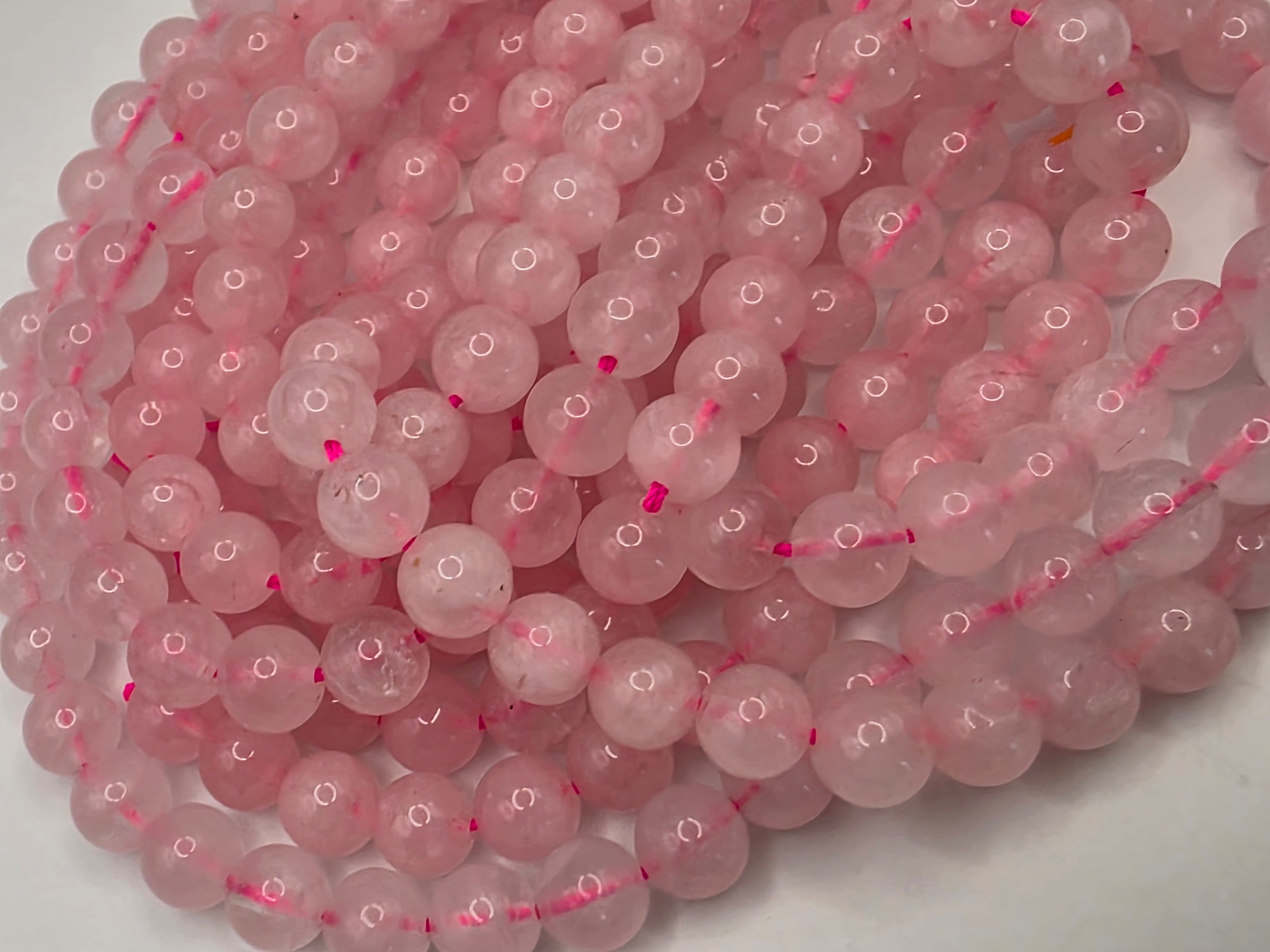 Rose Quartz 8mm Beads  Available for Custom Design