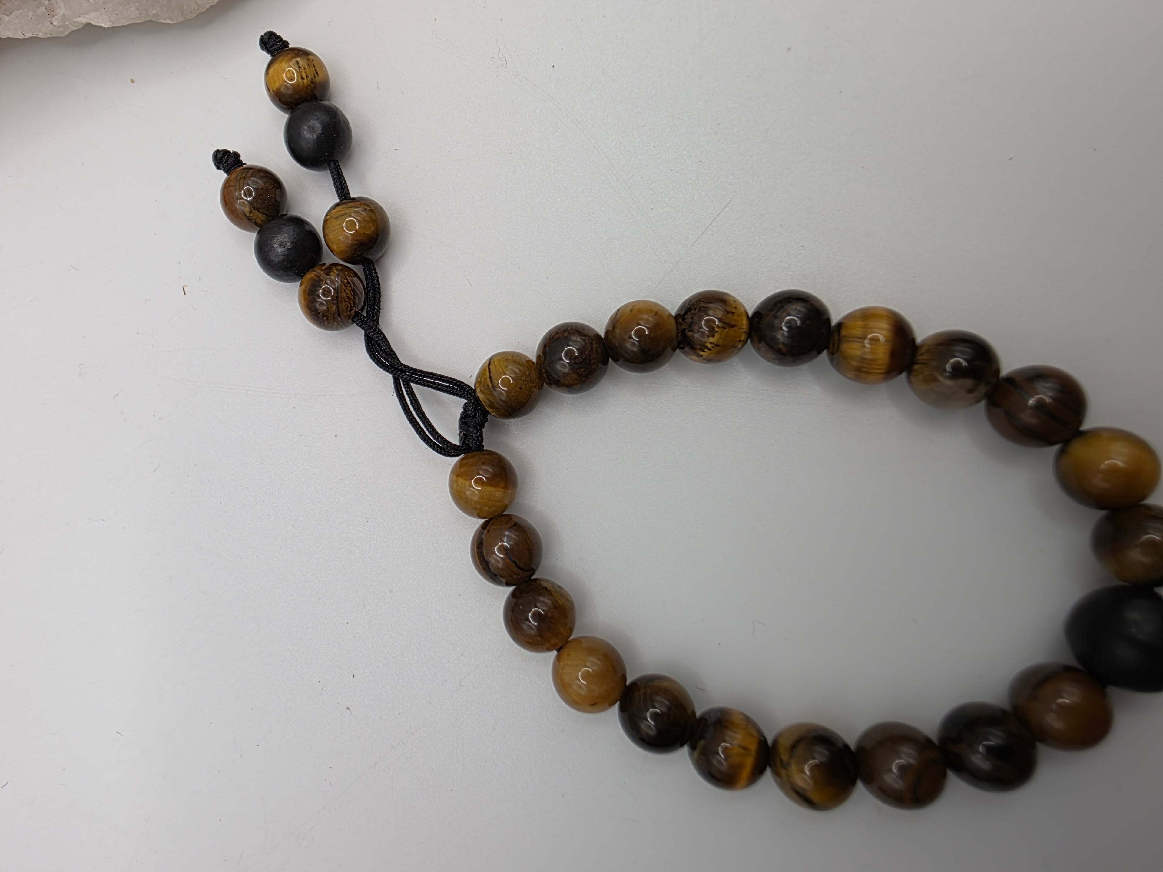 Tiger’s Eye & Shungite Adjustable Bracelet  Confidence • Grounding • Energetic Protection