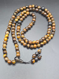Tiger's Eye and Shungite Adjustable Mala 108-bead  Energetic Focus: Confidence, grounding, protection.