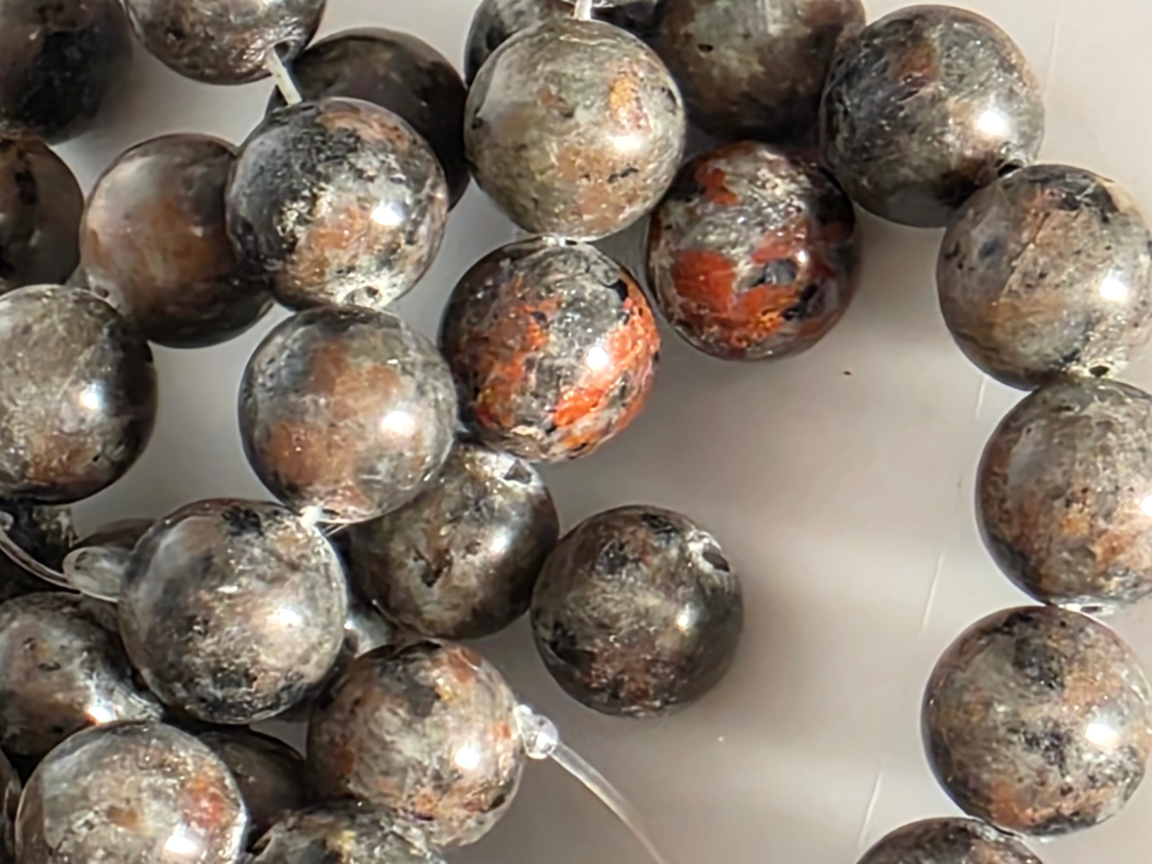 Yooperlite/Fire Stone 12mm Beads  Available for Custom Design