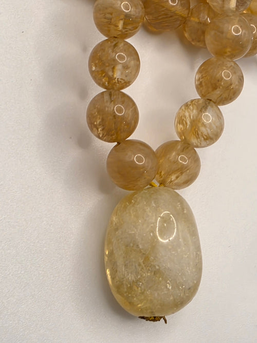 Citrine & Quartz 108-Abundance Mala | Warmth • Manifestation • Vitality
