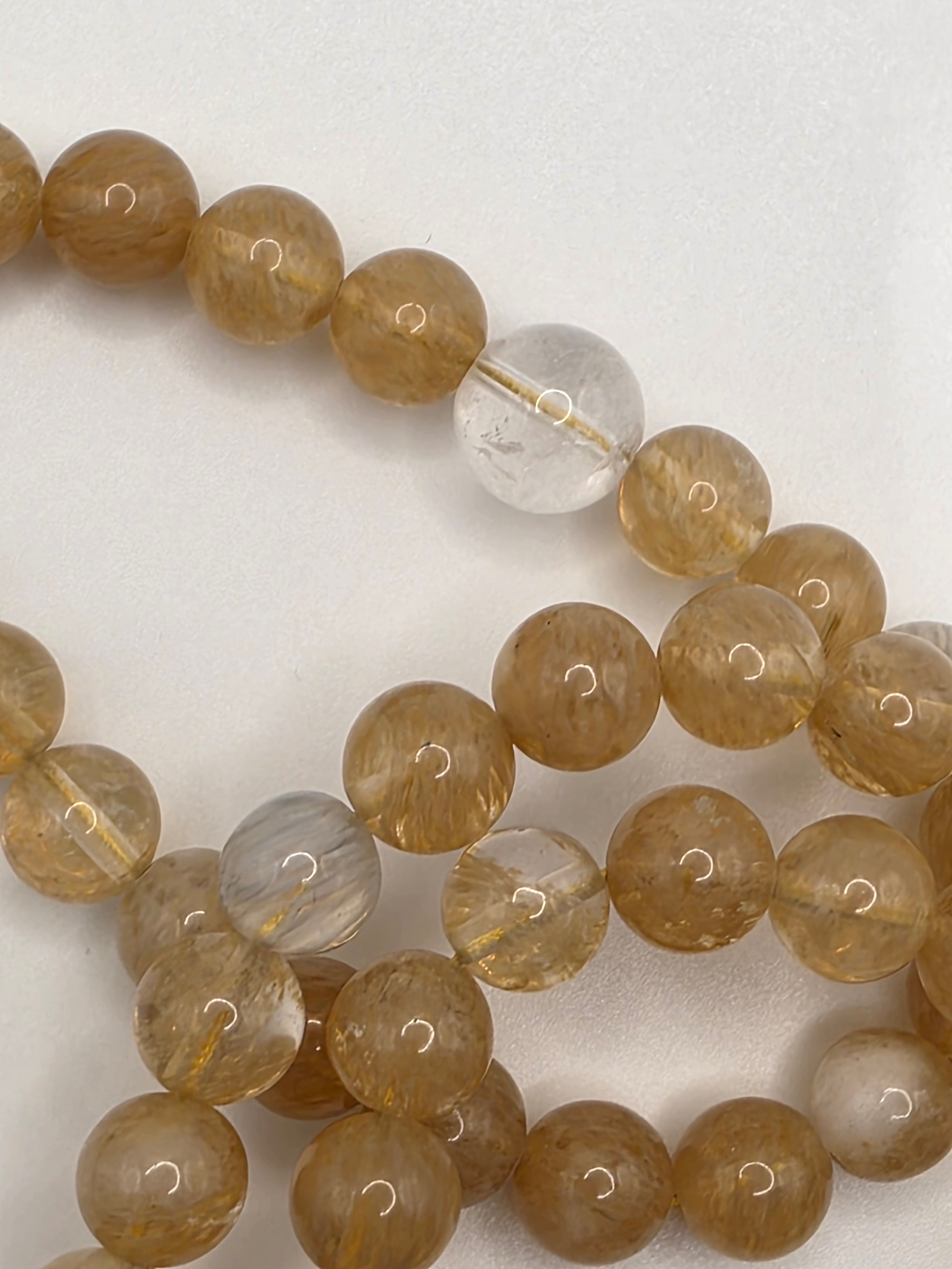Citrine & Quartz 108-Abundance Mala | Warmth • Manifestation • Vitality